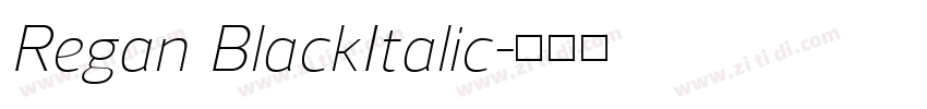 Regan BlackItalic字体转换